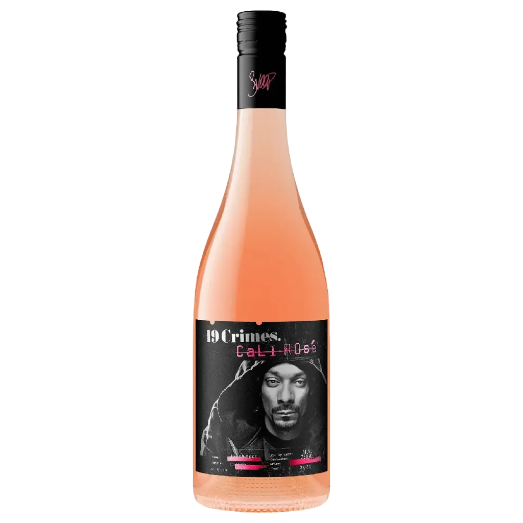 19 Crimes Cali Rosé 750 ML California rosé wine bottle with pink hue and modern label