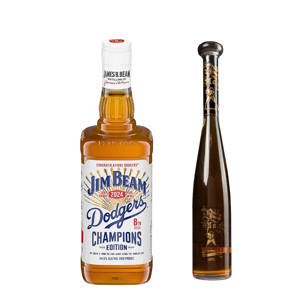 Buy Bang Bang Play Baseball Bat Bourbon & Jim Beam Dodgers 8th Title Champions Bundle 750ml - Bttle Shipping 