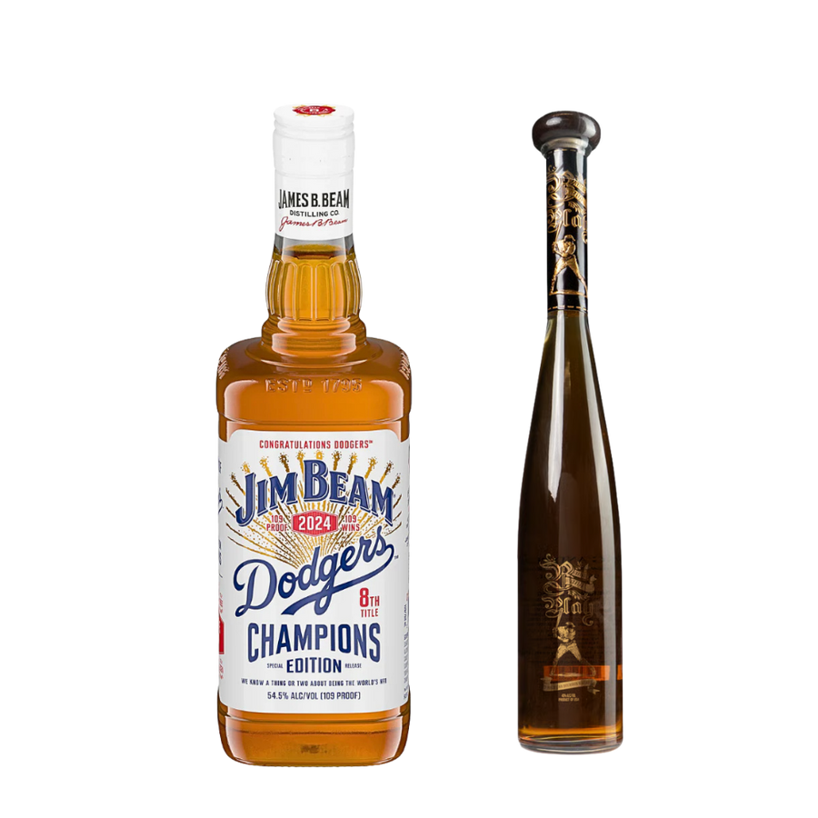 Buy Bang Bang Play Baseball Bat Bourbon & Jim Beam Dodgers 8th Title Champions Bundle 750ml - Bttle Shipping 