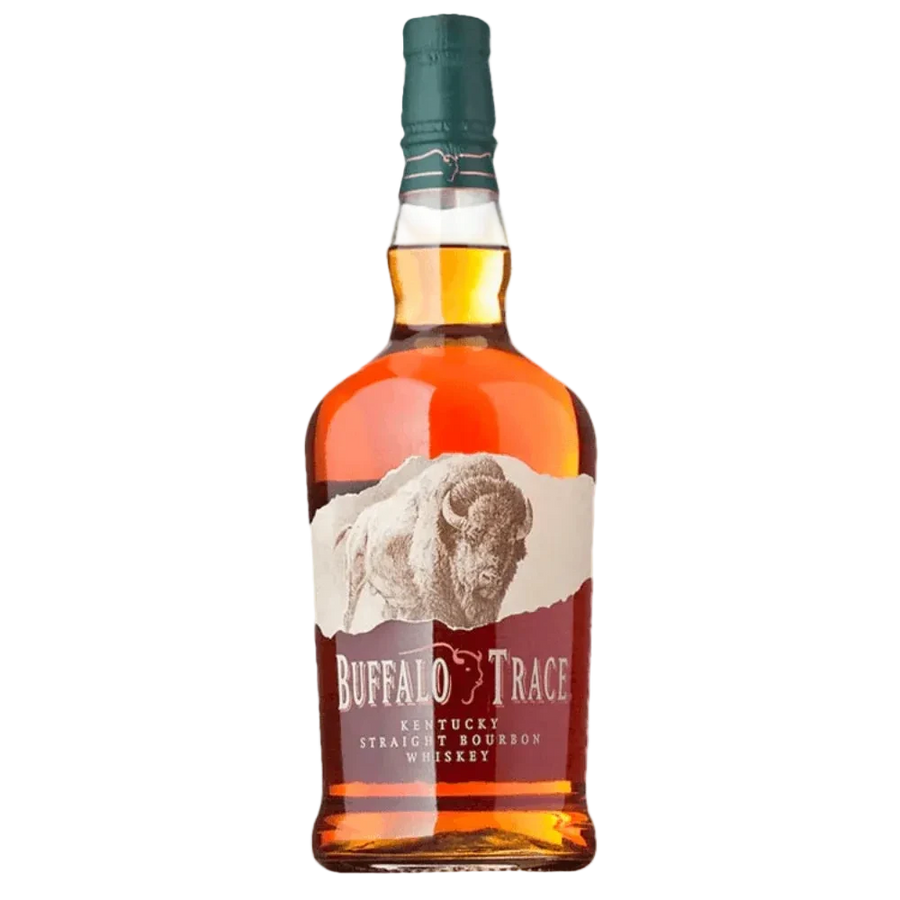Buffalo Trace Kentucky Straight Bourbon Whiskey 750 ml bottle with amber bourbon and Buffalo Trace label