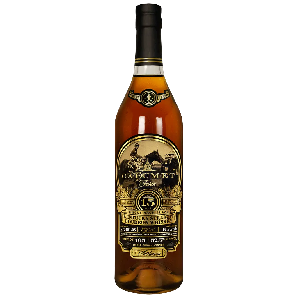 Buy Calumet Farm Single Rack Black 15 Year Kentucky Straight Bourbon 750 mL | Bottle Shipping 