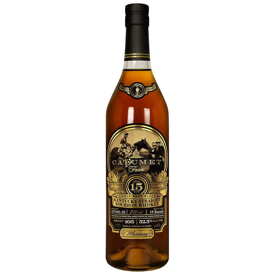 Buy Calumet Farm Single Rack Black 15 Year Kentucky Straight Bourbon 750 mL | Bottle Shipping 