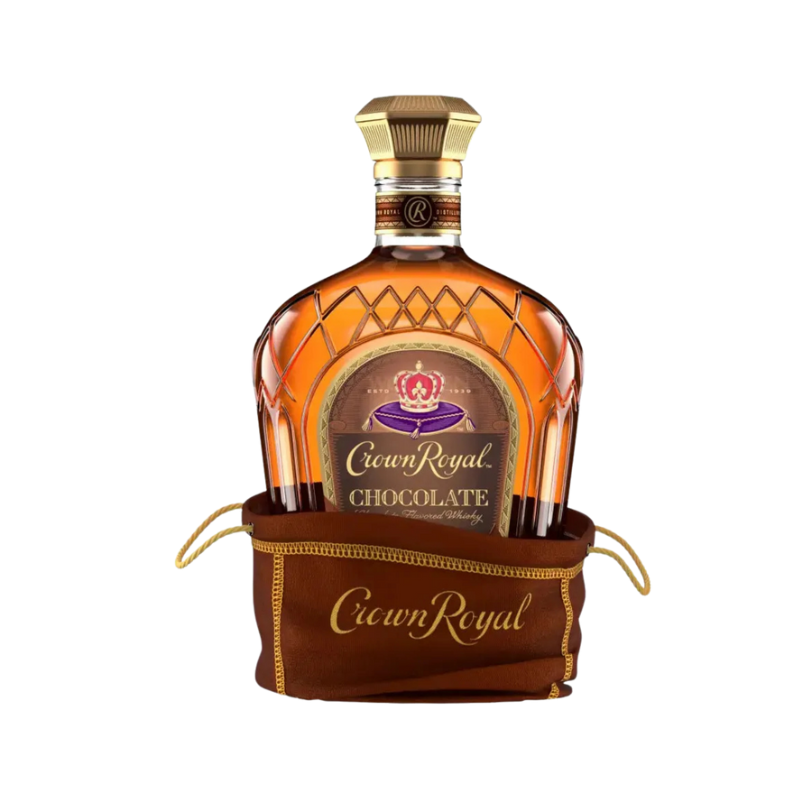 “Crown Royal Chocolate Whisky gift bottle with signature purple bag”