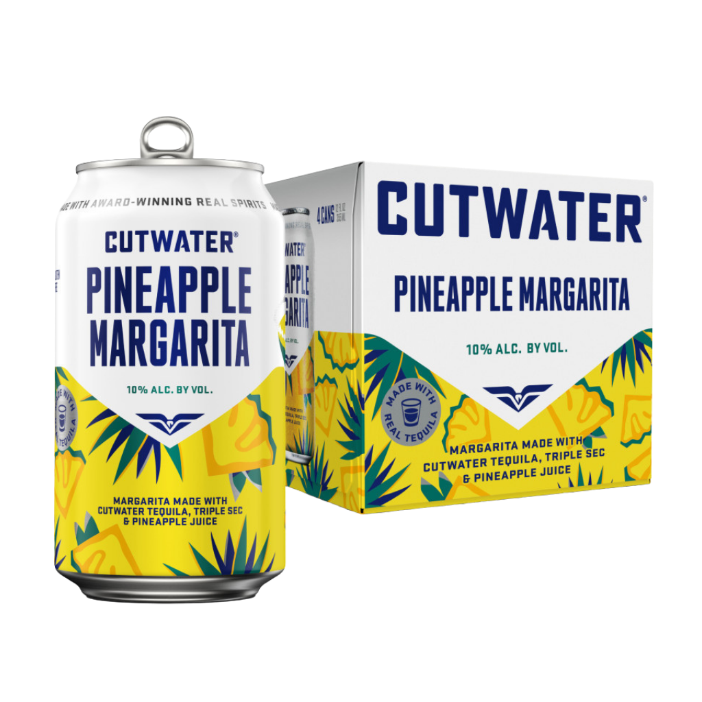 Buy Cutwater Pineapple Margarita Cocktail 4-Pack 12oz | Bottle Shipping