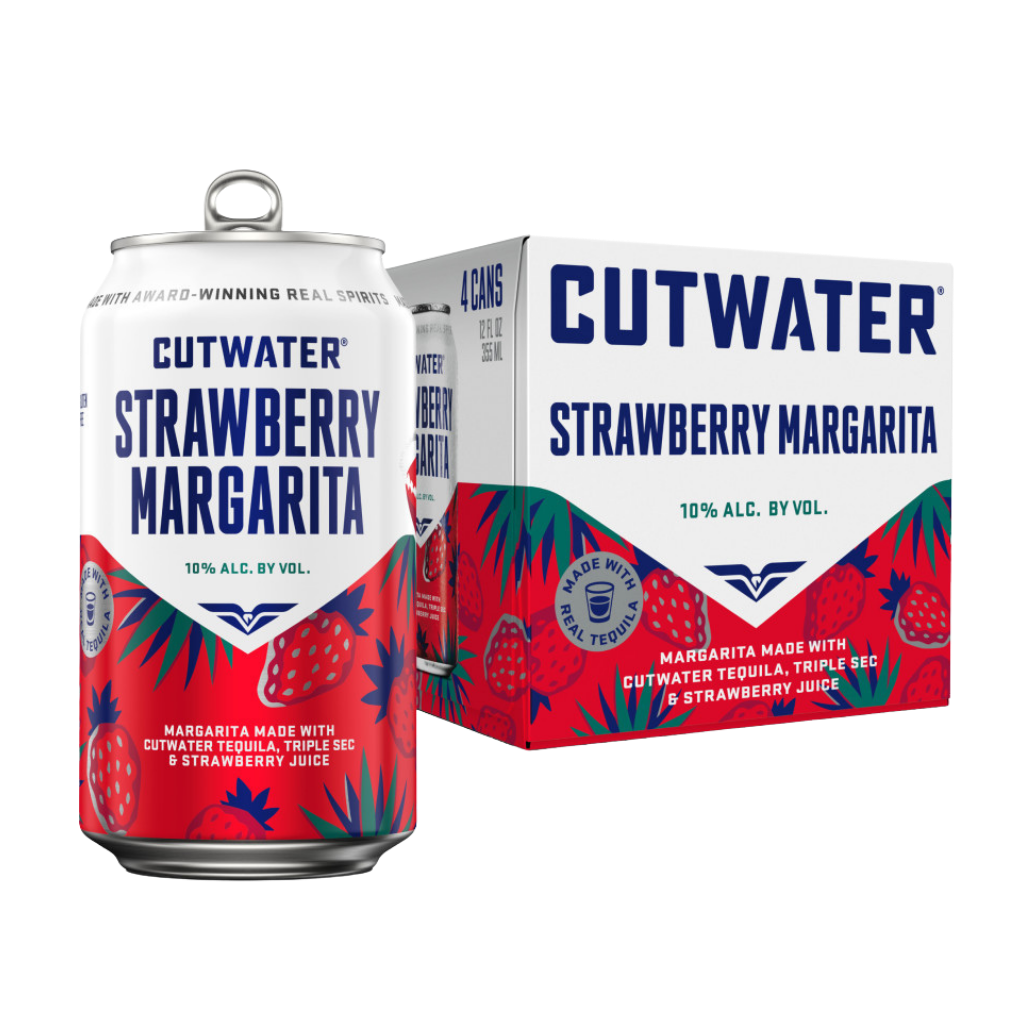 Buy Cutwater Strawberry Margarita Cocktail 4-Pack 12oz | Bottle Shipping 