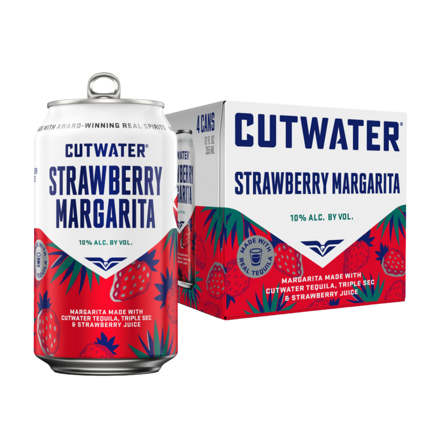 Buy Cutwater Strawberry Margarita Cocktail 4-Pack 12oz | Bottle Shipping 