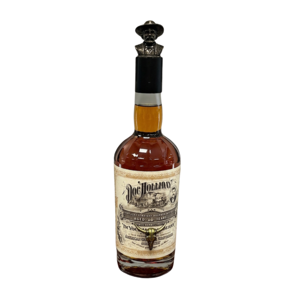Buy Doc Holliday Whiskey – 10 Year Aged, Single Barrel, Pewter Figural Toppe Pre-Order - bottle Shipping 