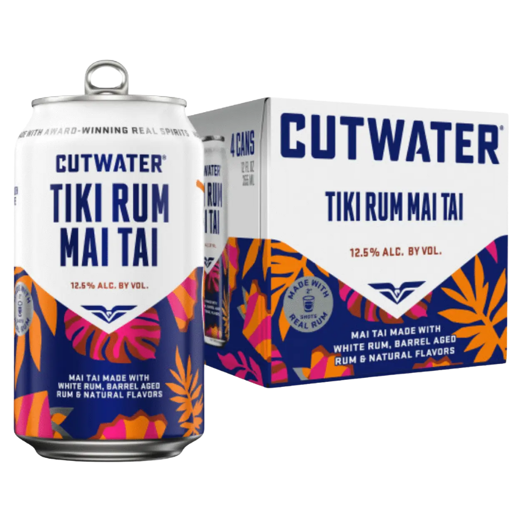 Cutwater Tiki Rum Mai Tai Cocktail 4-Pack 12oz