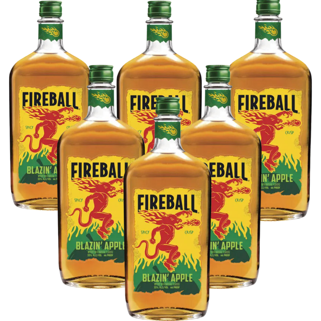 Buy Fireball Blazin' Apple Cinnamon Whiskey 1 L 6PKS Bundle | Bottle Shipping 