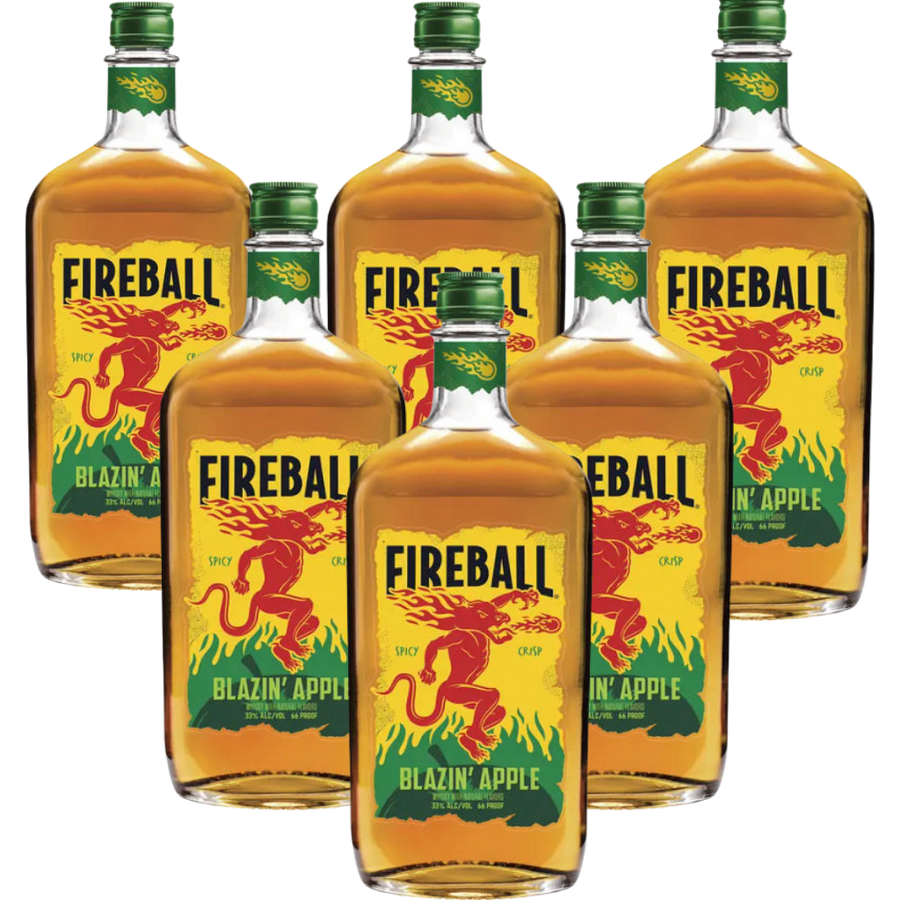 Buy Fireball Blazin' Apple Cinnamon Whiskey 1 L 6PKS Bundle | Bottle Shipping 