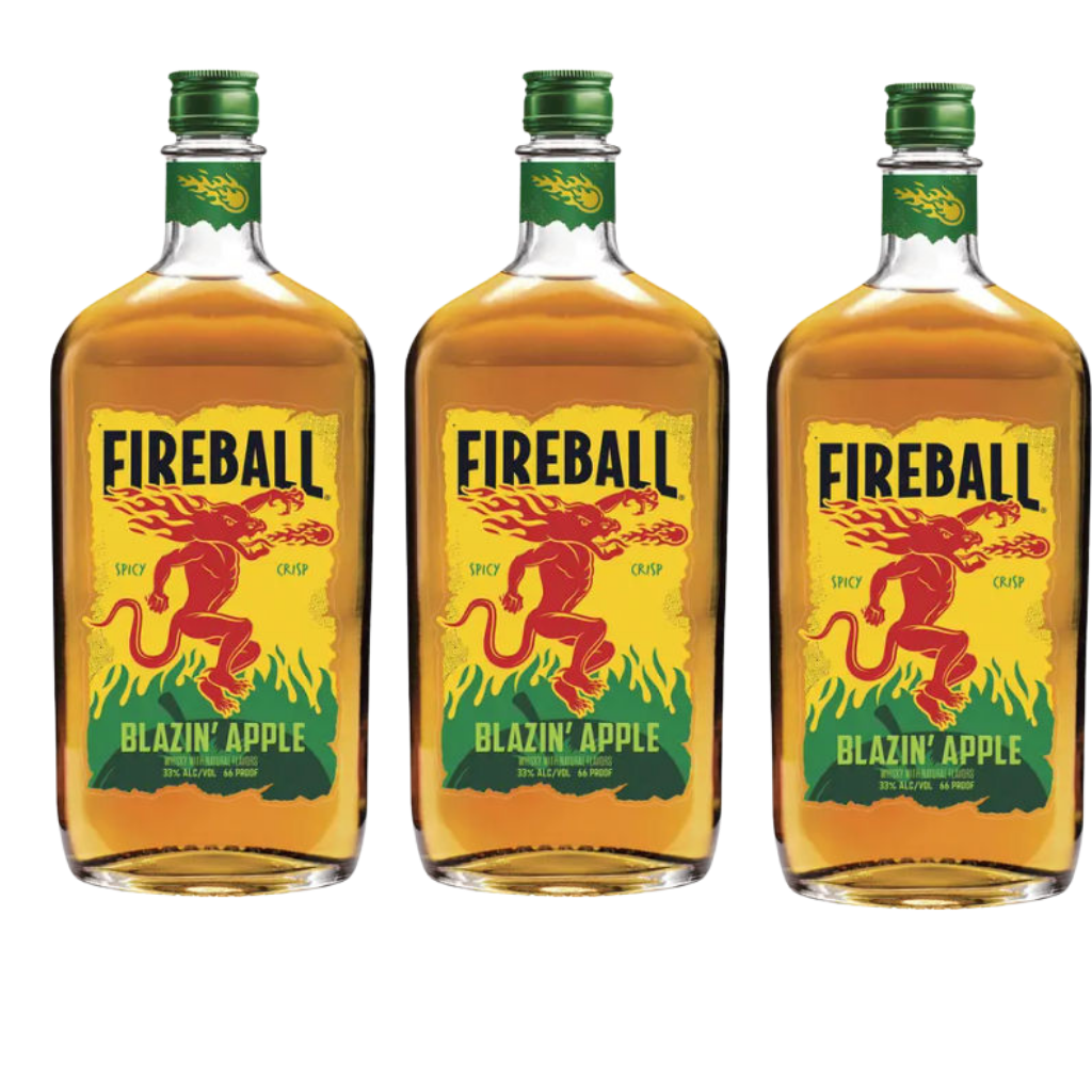Buy Fireball Blazin' Apple Cinnamon Whiskey 1 L 3PKS Bundle | Bottle Shipping 