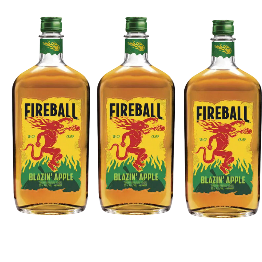 Buy Fireball Blazin' Apple Cinnamon Whiskey 1 L 3PKS Bundle | Bottle Shipping 