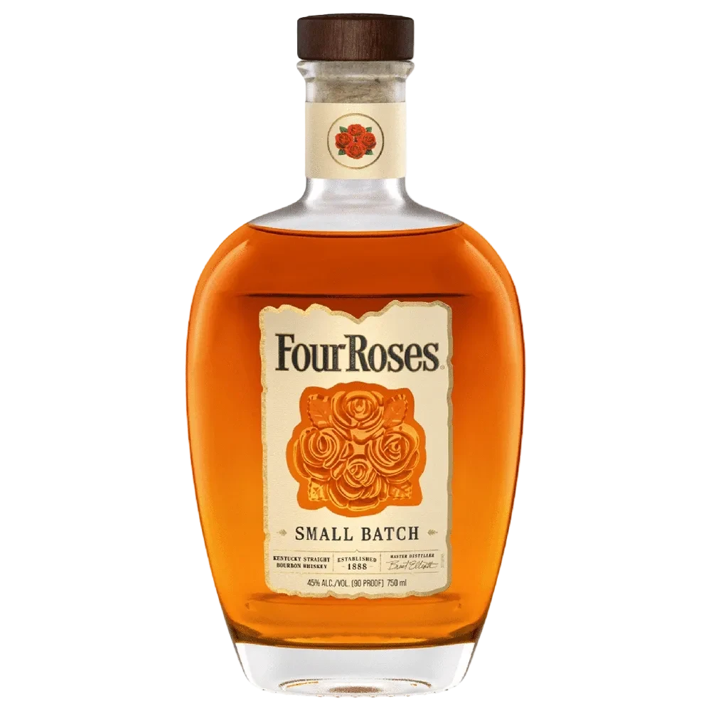 Four Roses Small Batch Bourbon 750ml Kentucky straight bourbon whiskey bottle with amber color and classic label