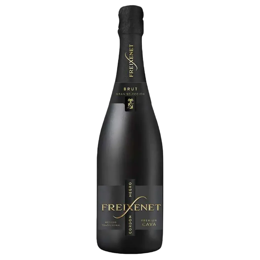 Freixenet Cordon Negro Brut Spanish Cava sparkling wine 750ml black matte bottle