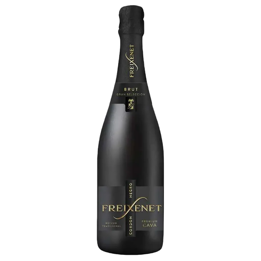 Freixenet Cordon Negro Brut Spanish Cava sparkling wine 750ml black matte bottle
