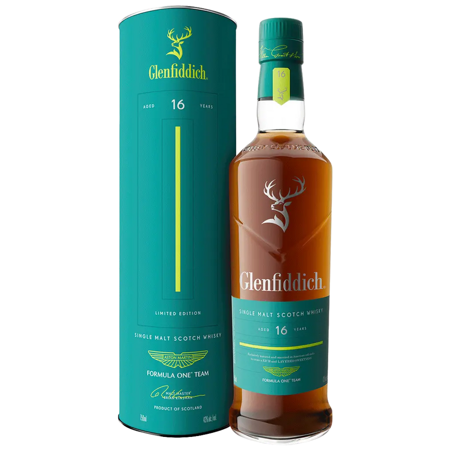 Buy Glenfiddich Aston Martin F1 16 Year Old Single Malt Scotch Whisky | Bottle Shipping 