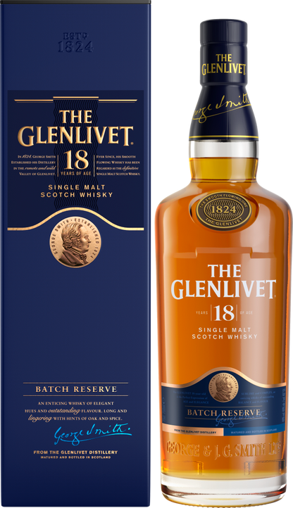 Glenlivet Scotch Single Malt 18 Year 750 ML
