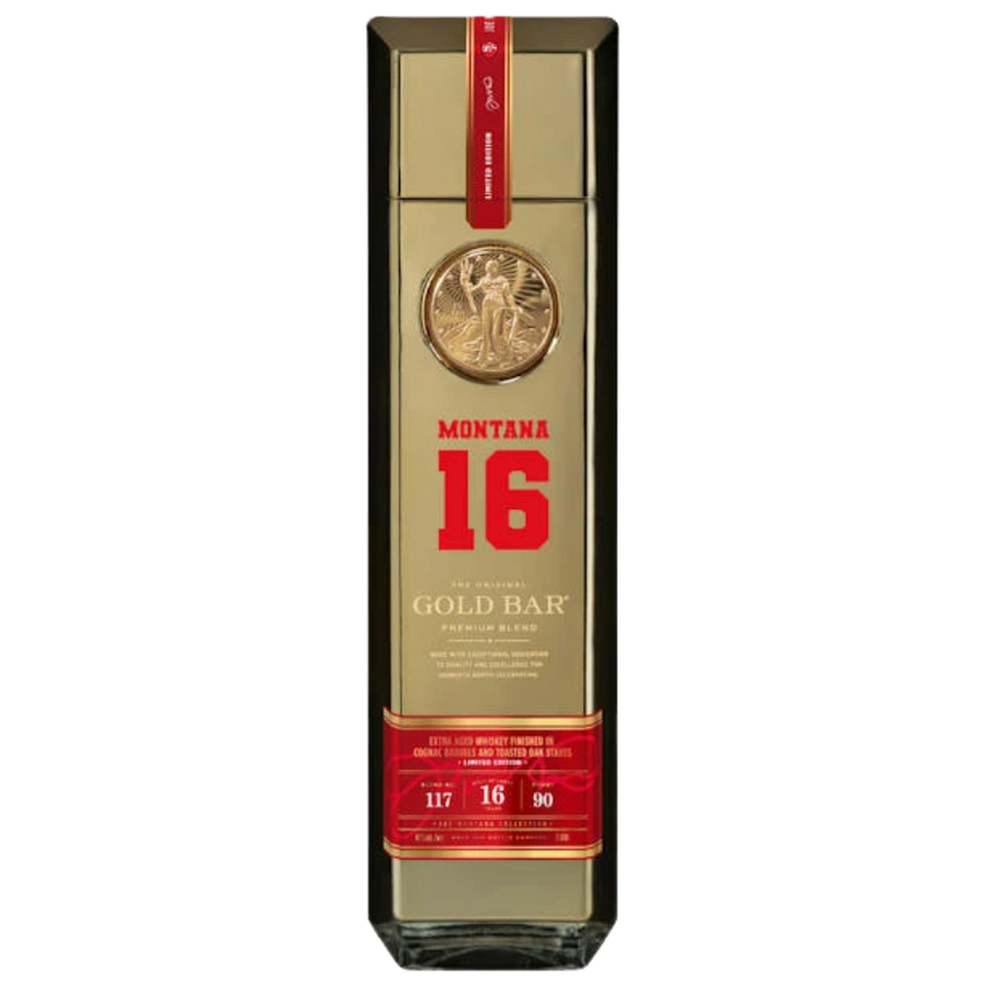 Buy Gold Bar 16 Year Old Joe Montana Blend 117 American Whiskey 750 mL | Bottle Shipping 