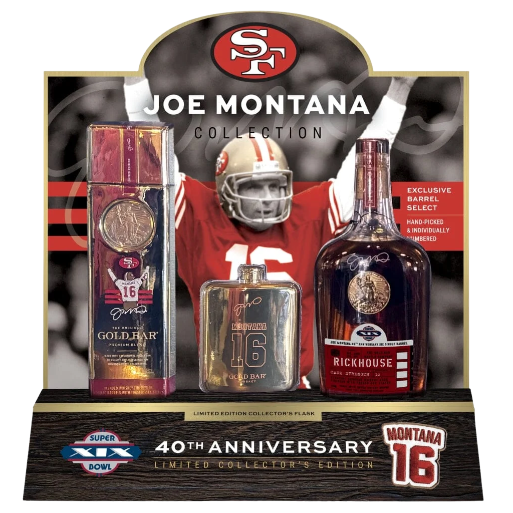 Buy Gold Bar Joe Montana Collection 40th Anniversary Gift Set 750 mL | Bottle Shipping 