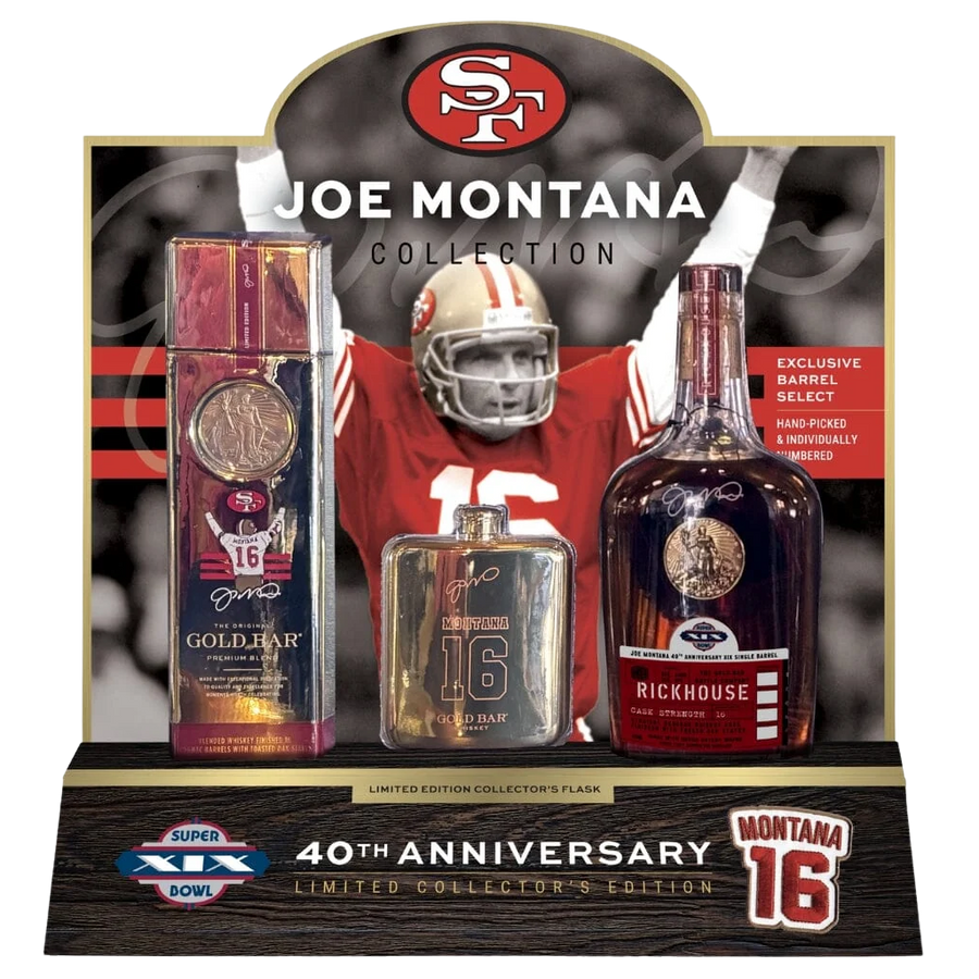 Buy Gold Bar Joe Montana Collection 40th Anniversary Gift Set 750 mL | Bottle Shipping 