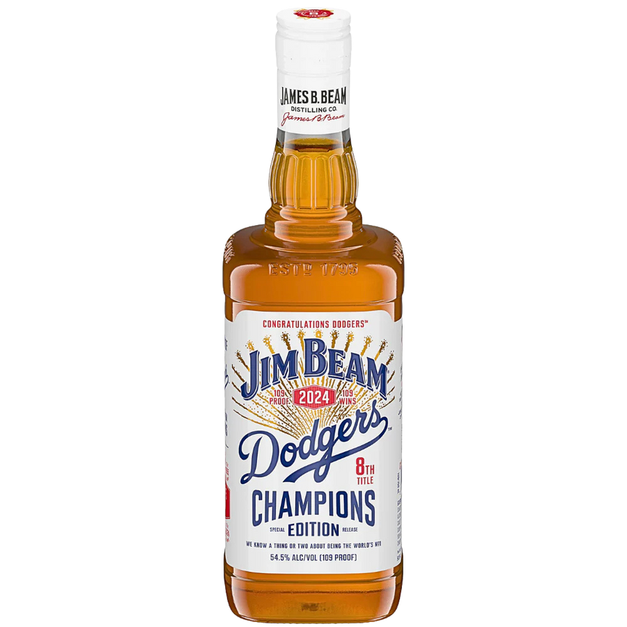 Buy Jim Beam Los Angeles Dodgers 8th Title World Series Champions Edition Kentucky Straight Bourbon Whiskey 750ml - Bottle Shipping 