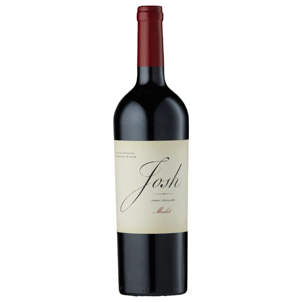 Josh Cellars Merlot 750ml California red wine bottle with cork closure and classic label