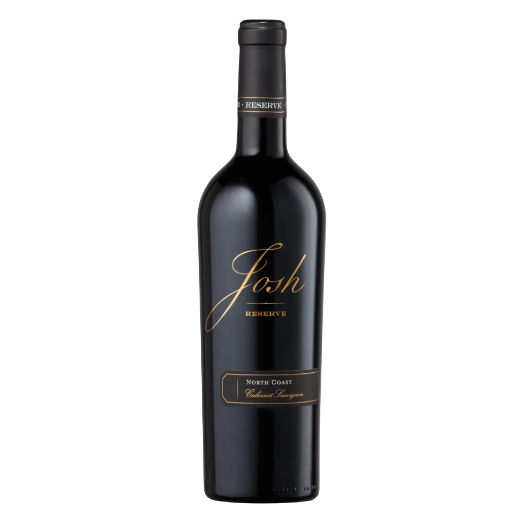 Josh Cellars Reserve Cabernet Sauvignon 750ml California red wine bottle with dark label and cork top