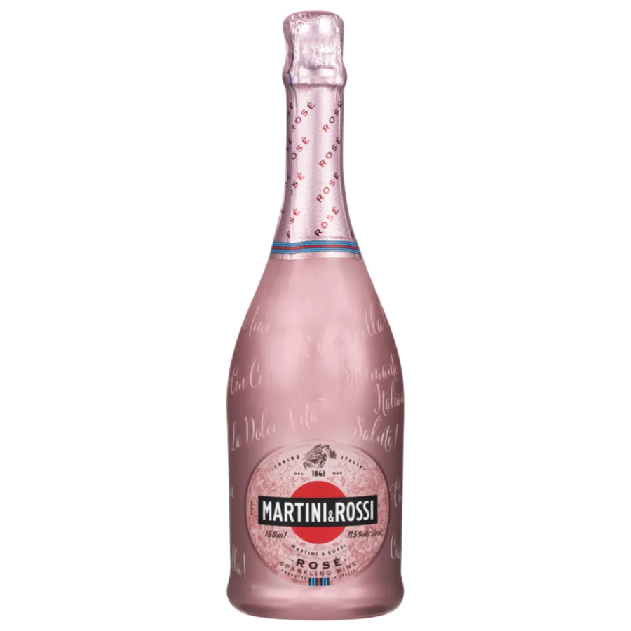 Martini & Rossi Rosé 750ml Italian sparkling rosé wine bottle with pink label