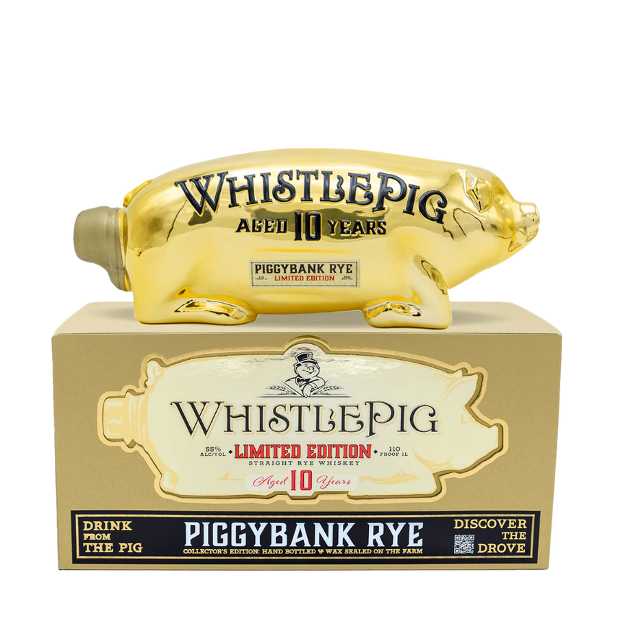 Buy  WhistlePig Piggybank Gold 10 Year Old Limited Edition Straight Rye _ Bottle Shipping 