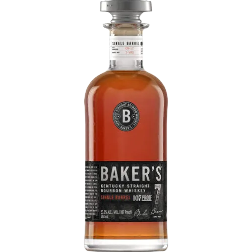 Bakers 7 Year Single Barrel Kentucky Bourbon Whisky 750ML premium Kentucky straight bourbon whiskey bottle