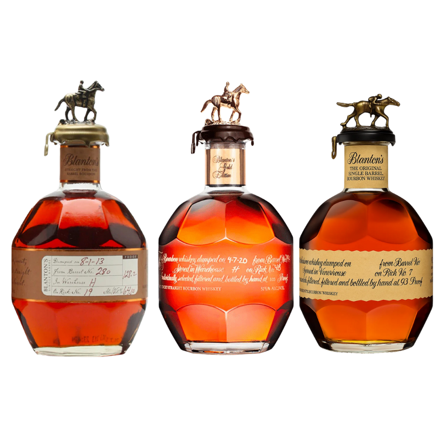 buy Blanton's Ultimate 3-Bottle Bundle featuring three 750ml online bottle shipping 
