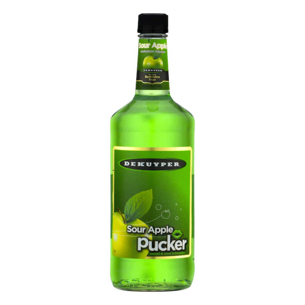 buy DeKuyper Sour Apple Pucker Liqueur 1L online bottle shipping liquor  