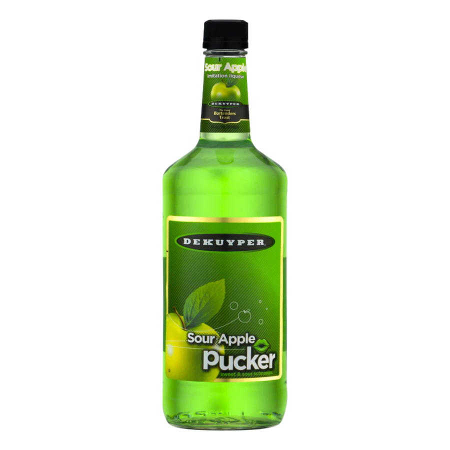 buy DeKuyper Sour Apple Pucker Liqueur 1L online bottle shipping liquor  