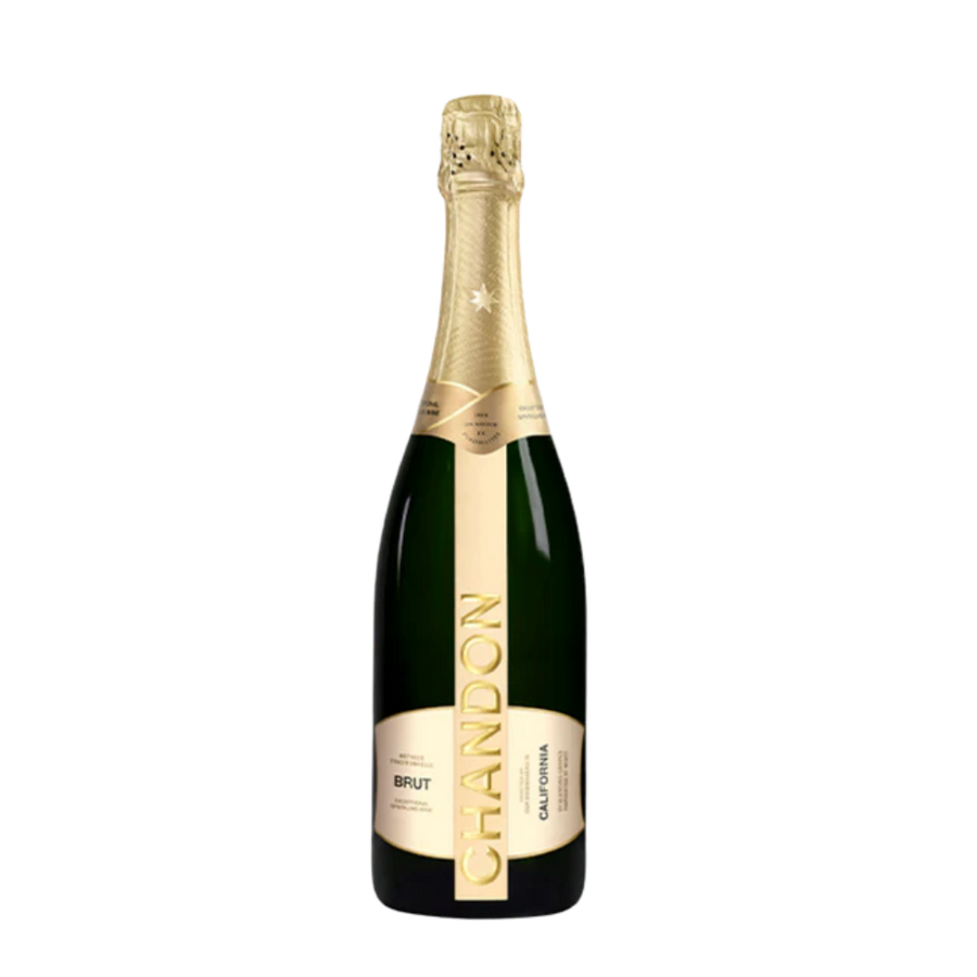 Domaine Chandon Sparkling Wine Brut Classic with elegant label and fine bubbles, premium brut sparkling wine