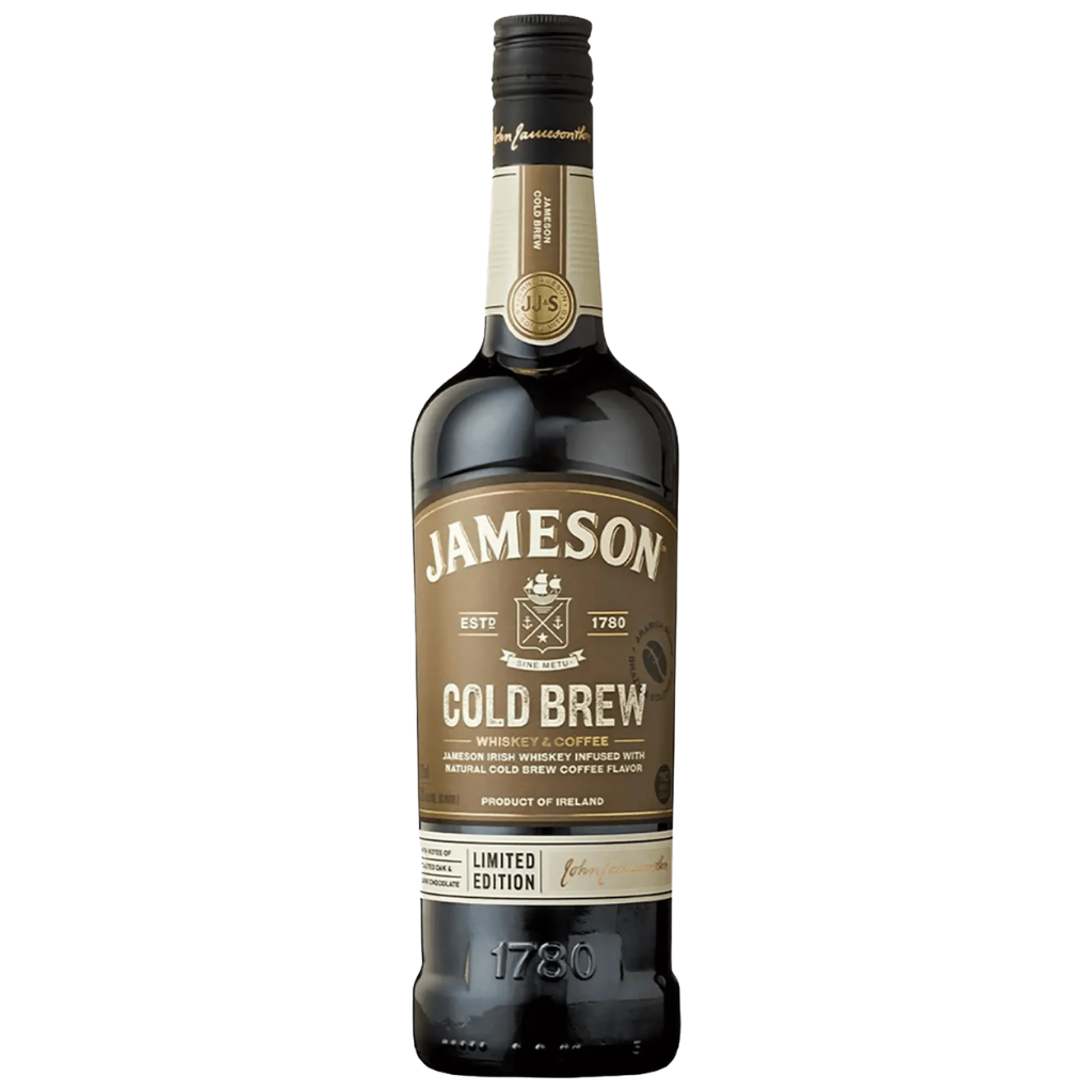 Jameson Cold Brew Whiskey & Coffee 750 ML bottle with Irish whiskey and cold brew coffee infusion