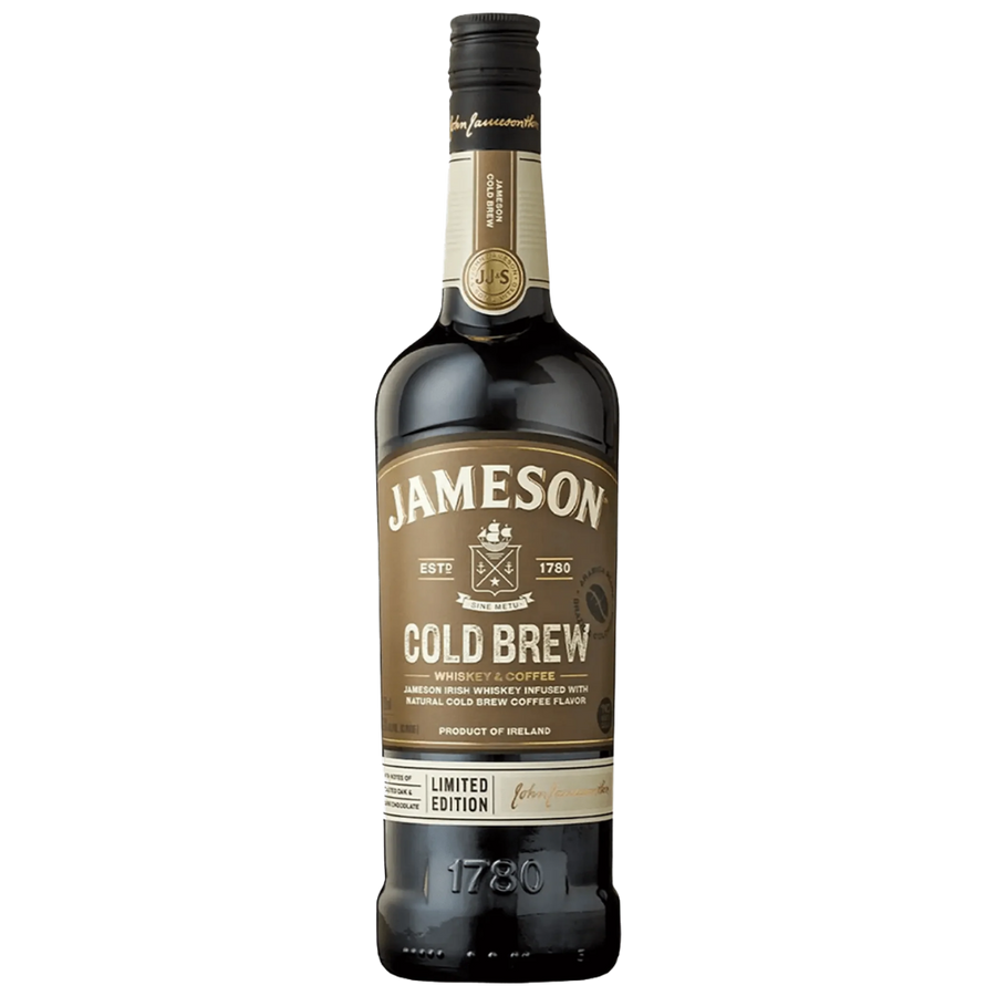 Jameson Cold Brew Whiskey & Coffee 750 ML bottle with Irish whiskey and cold brew coffee infusion