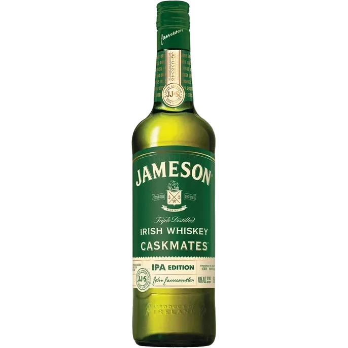Jameson IPA Edition Irish Whiskey 750ml bottle finished in IPA beer barrels with green glass and branded label