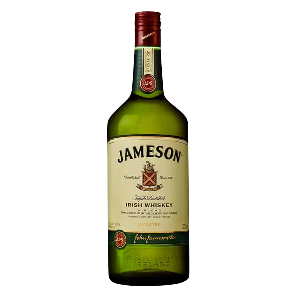 Jameson Irish Whiskey 1.75L large green bottle triple distilled Irish blended whiskey