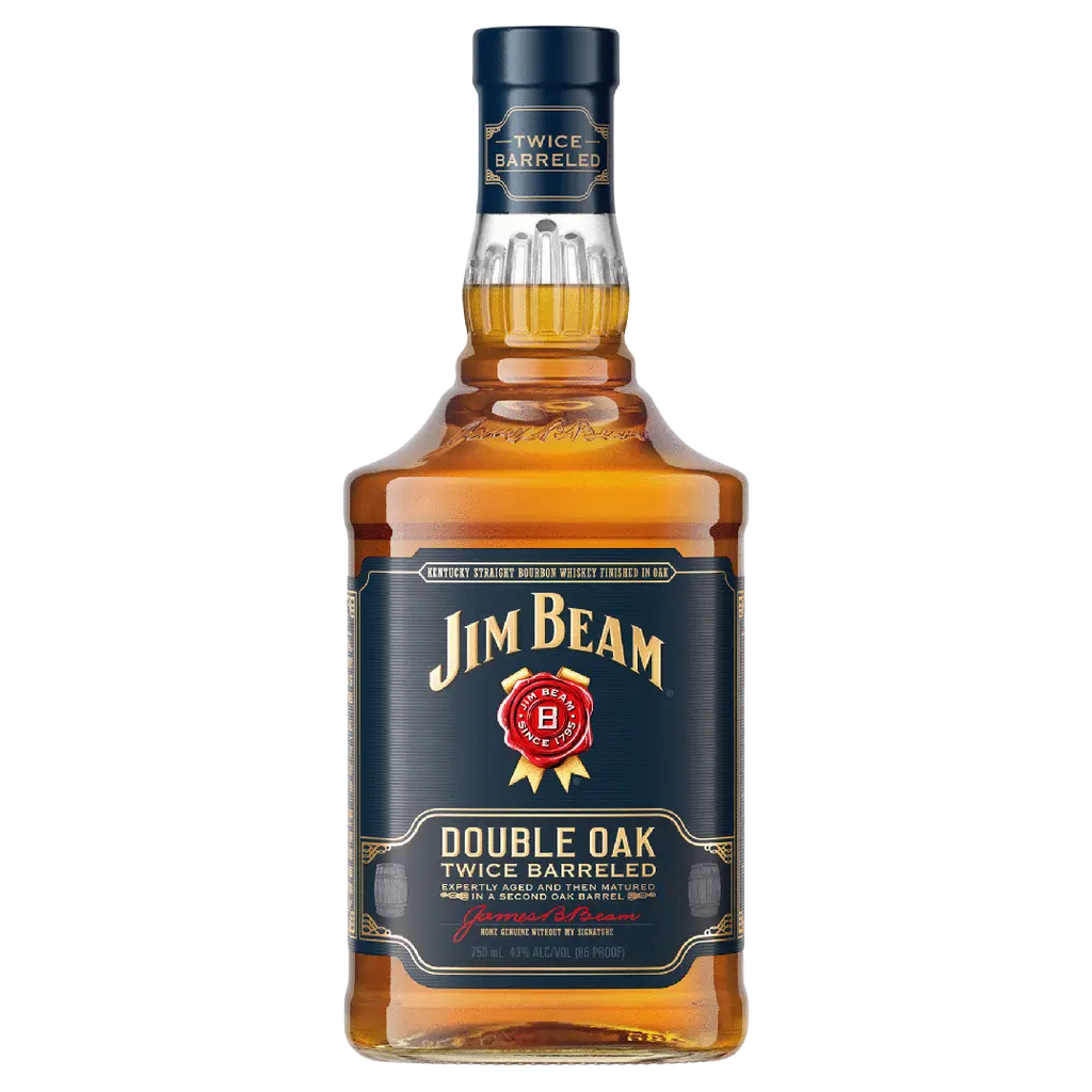 Jim Beam Double Oak Twice Barreled Bourbon 750ml bottle premium Kentucky straight bourbon whiskey