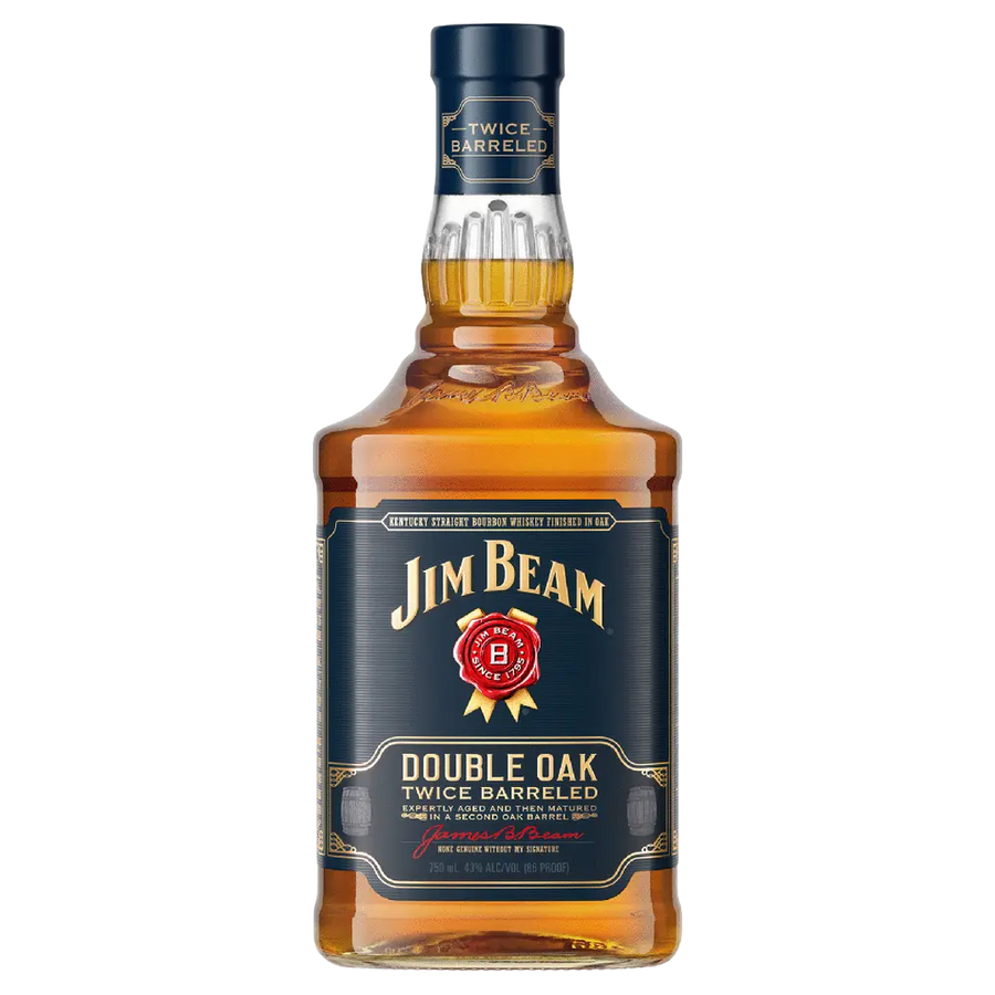 Jim Beam Double Oak Twice Barreled Bourbon 750ml bottle premium Kentucky straight bourbon whiskey