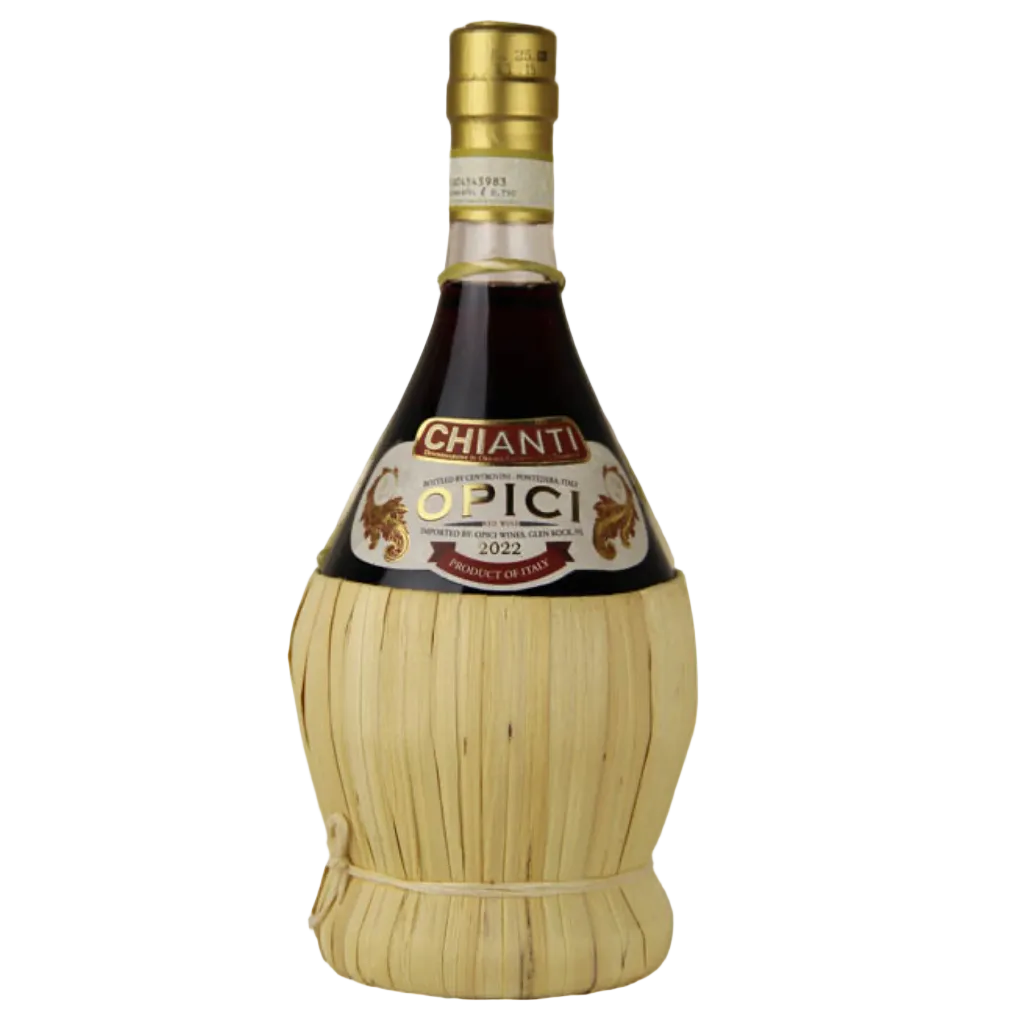 Opici Chianti Italian red wine 750ml bottle on white background