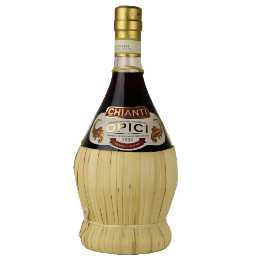Opici Chianti Italian red wine 750ml bottle on white background