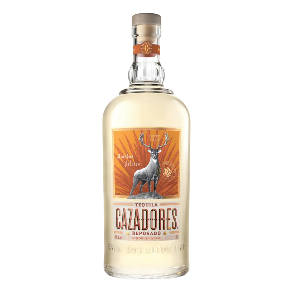 Tequila Cazadores Reposado 1.75L bottle – 100% Blue Weber agave reposado tequila aged in oak barrels from Jalisco Mexico
