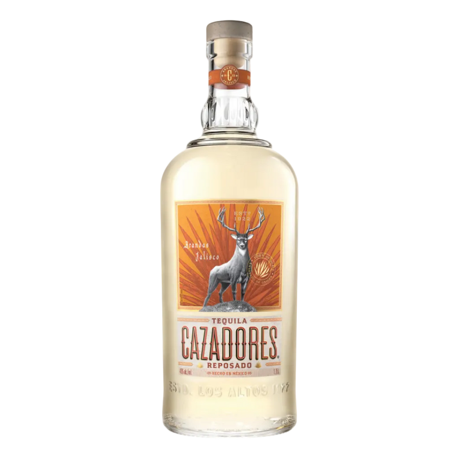 Tequila Cazadores Reposado 1.75L bottle – 100% Blue Weber agave reposado tequila aged in oak barrels from Jalisco Mexico