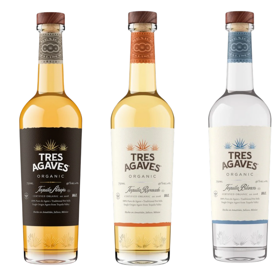 buy Tres Agaves Tequila Combo featuring Blanco, Reposado, and Añejo 750ml online bottle shipping liquor 